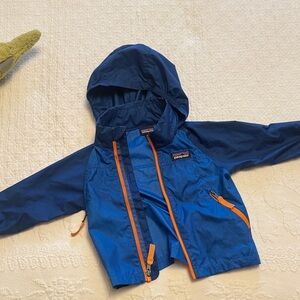 Patagonia Kids' Blue Jacket with Orange Zipper
